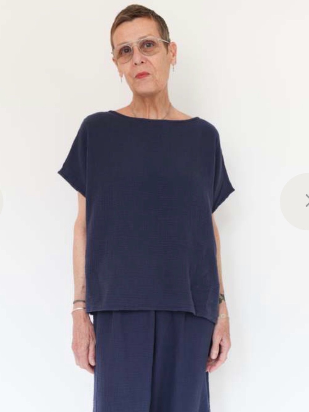 Bryn Walker Bess Cotton Gauze Lagenlook Comfy Top